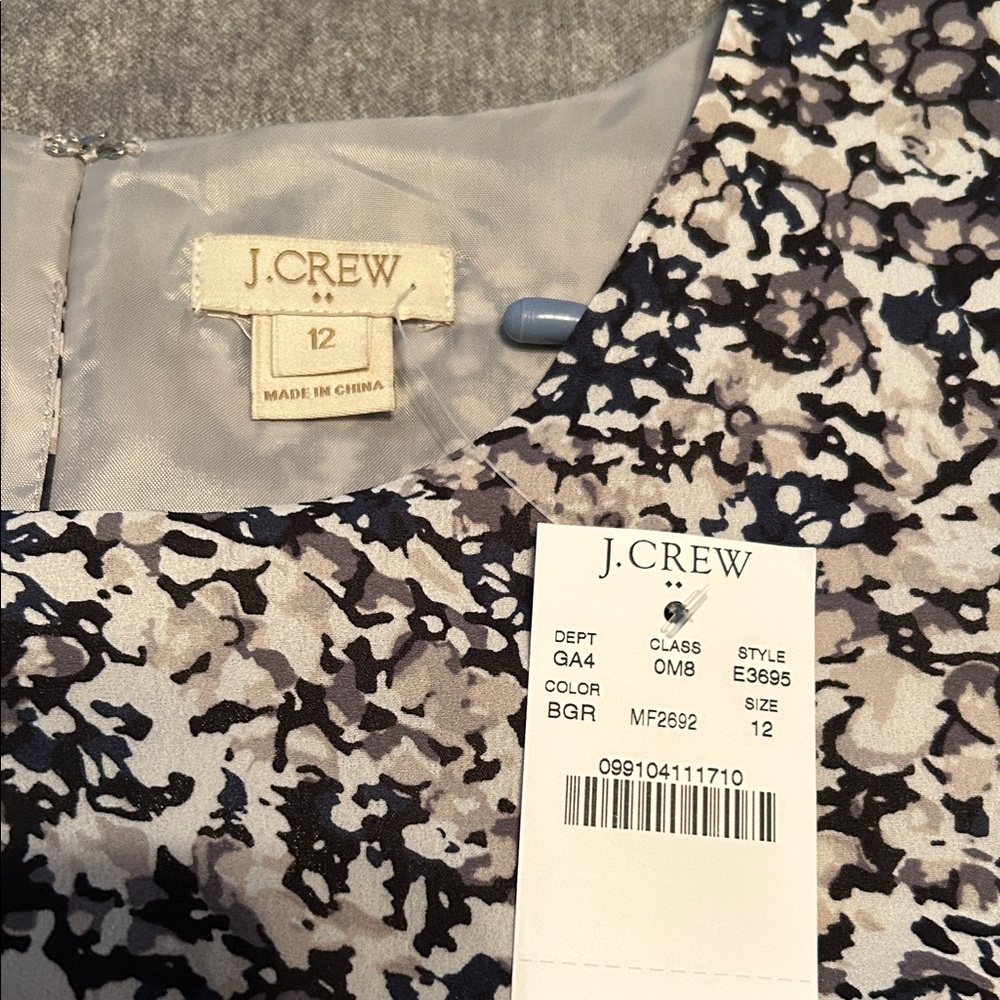 NWT J. Crew fully lined floral sleeveless Dress - Picture 2 of 9